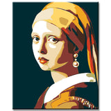 Malen nach Zahlen Kunst Mädchen mit Perlenohrring