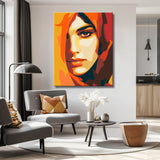 Malen nach Zahlen Gesicht Vektor Porträt