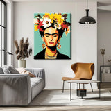 Malen nach Zahlen Frida Kahlo Mode Blumenporträt