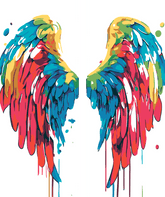 Malen nach Zahlen Regenbogen Engel Flügel 2-teilig