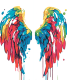 Malen nach Zahlen Regenbogen Engel Flügel 2-teilig
