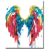 Malen nach Zahlen Regenbogen Engel Flügel