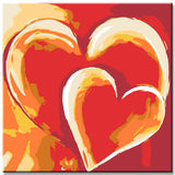 Malen nach Zahlen Abstrakte Herzen und Liebe Kunst