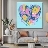 Malen nach Zahlen Rosa Herz Kunst