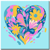 Malen nach Zahlen Rosa Herz Kunst