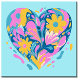 Malen nach Zahlen Rosa Herz Kunst