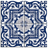 Malen nach Zahlen Quadratisches Mandala 4-teilig