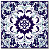 Malen nach Zahlen Quadratisches Mandala