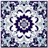 Malen nach Zahlen Quadratisches Mandala