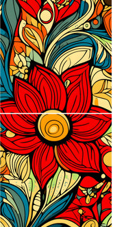 Malen nach Zahlen Mandala Blumen I 2-teilig