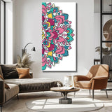 Malen nach Zahlen Buntes Mandala auf Weiß