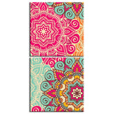 Malen nach Zahlen Farbenfrohes Mandala 2-teilig Versand aus DE