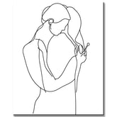 Malen nach Zahlen Kunst Minimalismus Zeichnung Liebende II