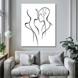 Malen nach Zahlen Kunst Minimalismus Zeichnung Liebende III