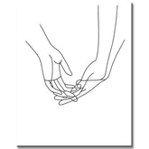 Malen nach Zahlen Kunst Minimalismus Zeichnung Hände II