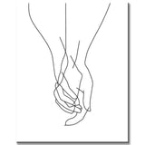 Malen nach Zahlen Kunst Minimalismus Zeichnung Hände III