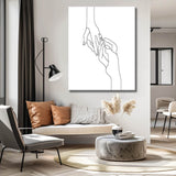 Malen nach Zahlen Kunst Minimalismus Zeichnung Hände IV