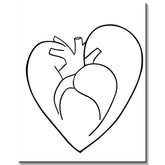 Malen nach Zahlen Strichzeichen Kunst Silhouette Herz
