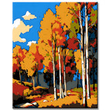 Malen nach Zahlen Kunst Natur Herbst Landschaft