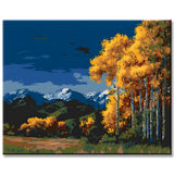 Malen nach Zahlen Kunst Natur Natur Herbstbäume in schöner Landschaft