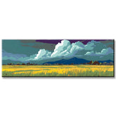 Malen nach Zahlen Kunst Natur grüne Wiesen und Berge
