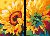 Malen nach Zahlen Kunst Natur Sonnenblume mit Kopf nach oben