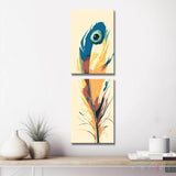 Malen nach Zahlen Kunst Natur Feder mit Blauem Auge