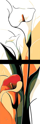 Malen nach Zahlen Kunst Natur Rote Calla