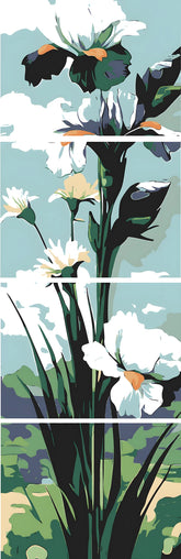 Malen nach Zahlen Kunst Natur Blume Iris