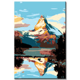 Malen nach Zahlen Berg Toblerone