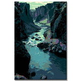 Malen nach Zahlen Natur Berge Canyon