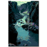 Malen nach Zahlen Natur Berge Canyon