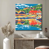 Malen nach Zahlen Fischerhütten Norwegen