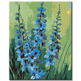 Malen nach Zahlen Blumen blau