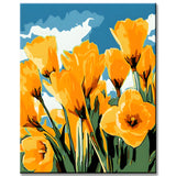 Malen nach Zahlen Blumen Narzissen