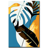 Malen nach Zahlen Monstera Abstrakte Kunst