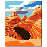 Malen nach Zahlen The Wave Felsformation in der Wüste
