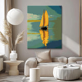 Malen nach Zahlen Segelboot auf dem Meer