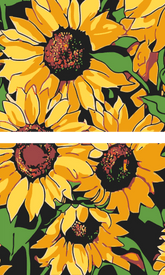 Malen nach Zahlen Sonnenblumen Kunst 2-teilig