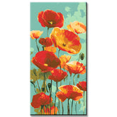 Malen nach Zahlen Aquarell Mohn Blumen