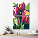 Malen nach Zahlen Lila Tulpen 2-teilig