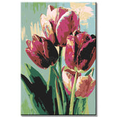 Malen nach Zahlen Lila Tulpen