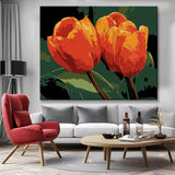 Malen nach Zahlen Zwei Tulpen