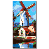 Malen nach Zahlen Niederlande Holland Illustration Windmühle