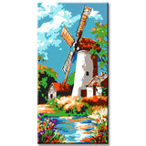 Malen nach Zahlen Niederlande Holland Illustration Windmühle