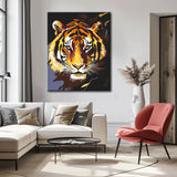 Malen nach Zahlen Kunst Tier Tiger Golden