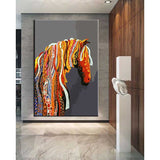 Malen nach Zahlen Kunst Tier Pferd mit bunter Mähne