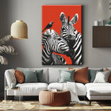 Malen nach Zahlen Kunst Tier Zwei Zebraköpfe