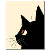 Malen nach Zahlen Schwarze Katzen Portraits