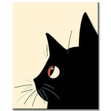 Malen nach Zahlen Schwarze Katzen Portraits